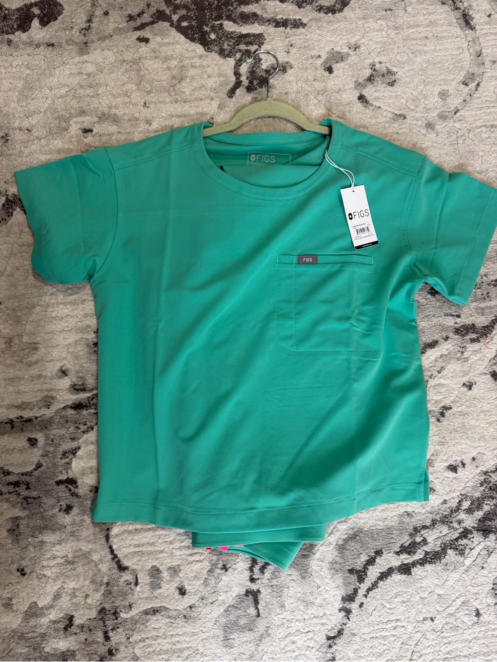 FIGS Surgical Green Cabral Crew Neck Top (S) & Yola Skinny Pants (S)